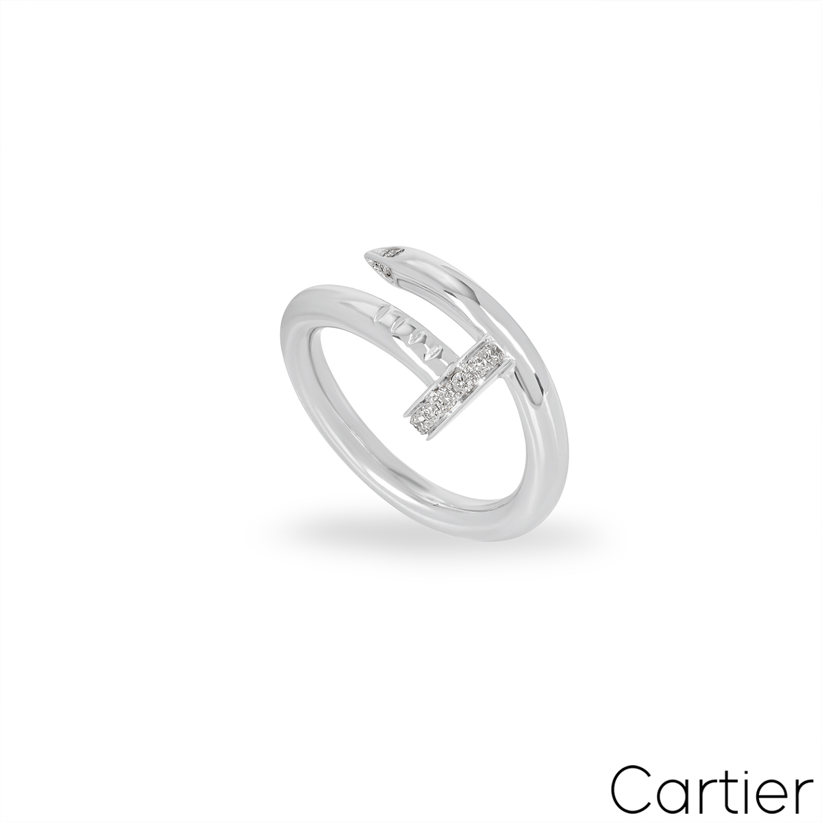 Cartier White Gold Diamond Juste un Clou Ring Size 52 B4092700 Cartier White Gold Diamond Juste un Clou Ring Size 52 B4092700